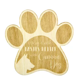 Kanaan-Hund, Canaan Dog - Tasse Untersetzer, graviert Untersetzer mit Hund, Geschenk für Hundeliebhaber von Art-Dog Marke