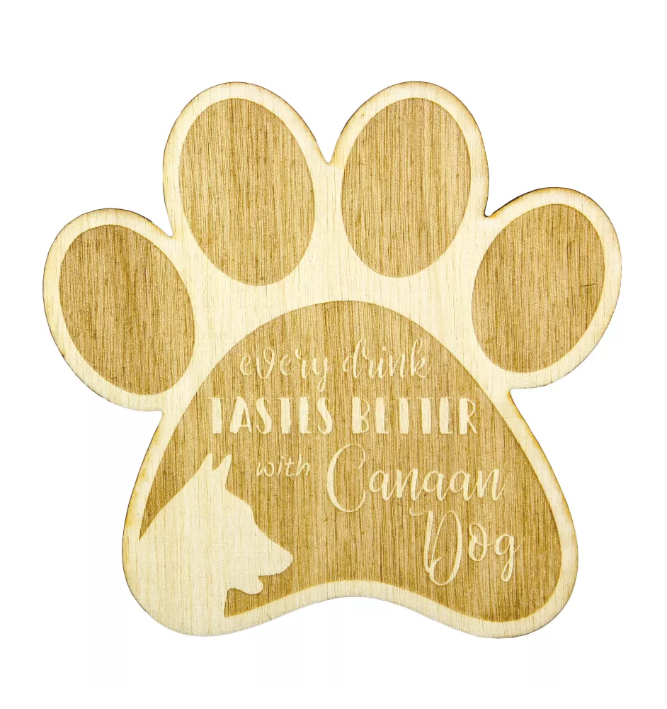 Canaan Dog - Mug coaster, engraved coaster with dog, gift for dog lover by Art-Dog brand