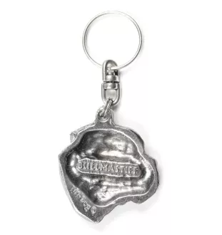 Bullmastiff - Versilberter Anhänger mit einem Hund in einer dekorativen Box, Handtaschenschmuck, Rucksackanhänger der Marke Art-Dog