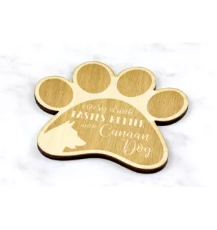 Kanaan-Hund, Canaan Dog - Tasse Untersetzer, graviert Untersetzer mit Hund, Geschenk für Hundeliebhaber von Art-Dog Marke