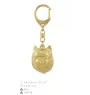 Cairn Terrier II - Gilded key ring with dog, handbag decoration, luxury accessory by Art-Dog brand