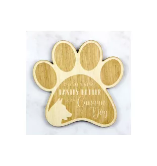 Canaan Dog podkładka pod kubek ze sklejki Art-Dog