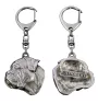 Bullmastiff - Silver-plated key ring with a dog in a gift box, handbag decoration, backpack pendant by Art-Dog brand