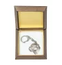 Bullmastiff - Silver-plated key ring with a dog in a gift box, handbag decoration, backpack pendant by Art-Dog brand