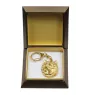 Cairn Terrier - Gilded key ring with dog in gift box, handbag decoration, luxury accessory by Art-Dog brand