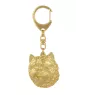 Cairn Terrier - Porte-clés doré avec chien dans boîte cadeau, décoration de sac à main, accessoire de luxe de la marque Art-Dog
