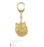 Cairn Terrier - Porte-clés doré avec chien dans boîte cadeau, décoration de sac à main, accessoire de luxe de la marque Art-Dog