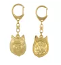 Cairn Terrier II - Gilded key ring with dog in gift box, handbag decoration, luxury accessory by Art-Dog brand