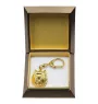Cairn Terrier II - Gilded key ring with dog in gift box, handbag decoration, luxury accessory by Art-Dog brand