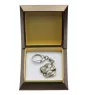 Bullmastiff II - Silver-plated key ring with a dog in a gift box, handbag decoration, backpack pendant by Art-Dog brand