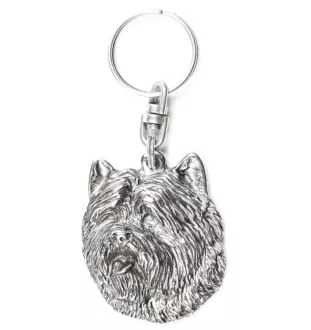 Cairn Terrier - Pendentif argenté avec un chien dans une boîte décorative, décoration de sac à main, pendentif de sac à dos par la marque Art-Dog