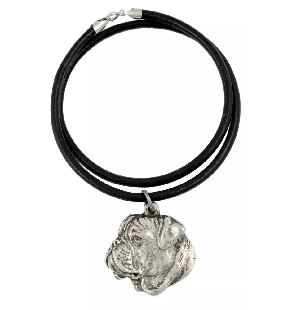 Bullmastiff II - Necklace with dog, silver-plated pendant for dog fan, unique jewelry by Art-Dog brand