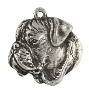 Bullmastiff II - Halskette mit Hund, versilberter Anhänger für Hundefans, einzigartiger Schmuck der Marke Art-Dog