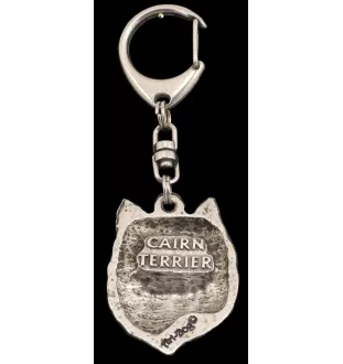Cairn Terrier II - Porte-clés argenté avec un chien dans une boîte cadeau, décoration de sac à main, pendentif de sac à dos par la marque Art-Dog