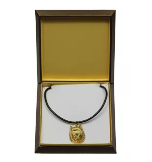 Cairn Terrier II - Hundehalsband in Geschenkbox, vergoldeter Anhänger für Hundefans, auffälliger Schmuck von Art-Dog