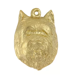 Cairn Terrier II - Collier de chien dans une boîte cadeau, pendentif plaqué or pour les fans de chiens, bijoux remarquables par Art-Dog