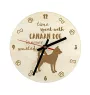 Canaan Dog - clock with a dog, wooden clock, wall clock for dog lovers, clock for desk and shelf, Art-Dog