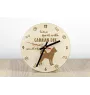 Chien de Canaan - horloge avec chien, horloge en bois, horloge murale pour les amoureux des chiens, horloge de bureau et étagère, Art-Dog