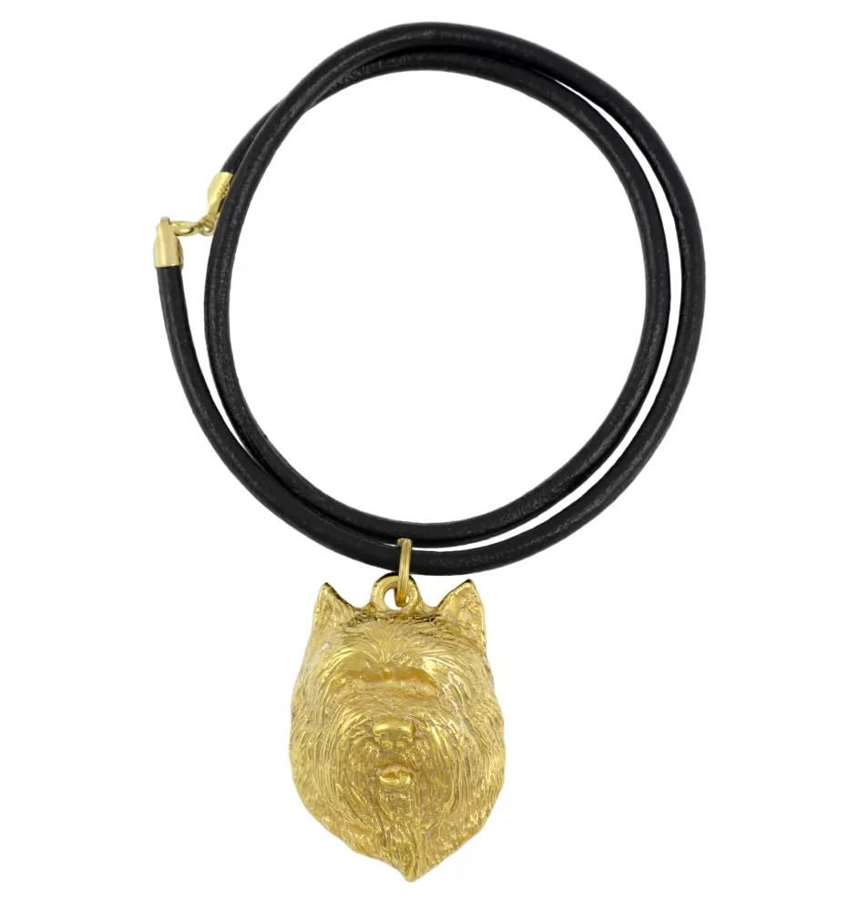 Cairn Terrier II - Collier pour chien, pendentif plaqué or pour fan de chien, bijoux uniques de la marque Art-Dog