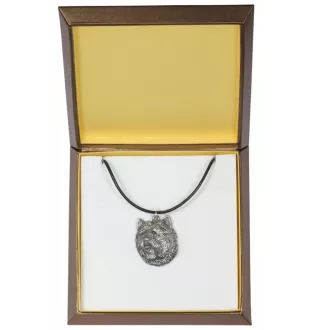 Cairn Terrier - Collier de chien dans une boîte cadeau, médaillon argenté pour fan de chien, pendentif remarquable de la marque Art-Dog