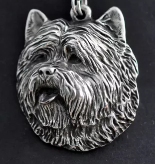 Cairn Terrier - Collier de chien dans une boîte cadeau, médaillon argenté pour fan de chien, pendentif remarquable de la marque Art-Dog