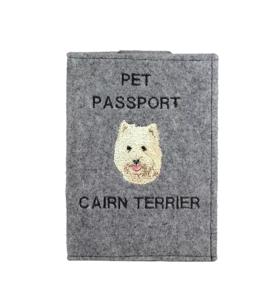 Cairn Terrier - Dog passport case, document case, gift for the traveller from the Art-Dog brand