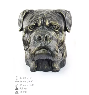 Bullmastiff - dog bust, large dog head for the garden, unique living room decoration by Art-Dog brand
