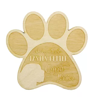 Cairn Terrier podkładka pod kubek ze sklejki Art-Dog