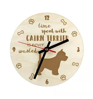 Cairn Terrier - horloge avec chien, horloge en bois avec gravure, horloge personnalisée par Art-Dog
