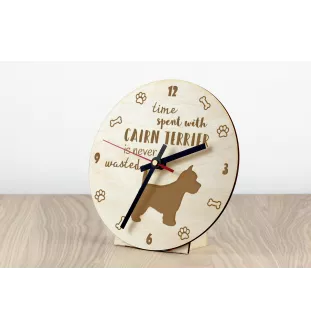 Cairn Terrier - Uhr mit Hund, Holzuhr mit Gravur, personalisierte Uhr von Art-Dog