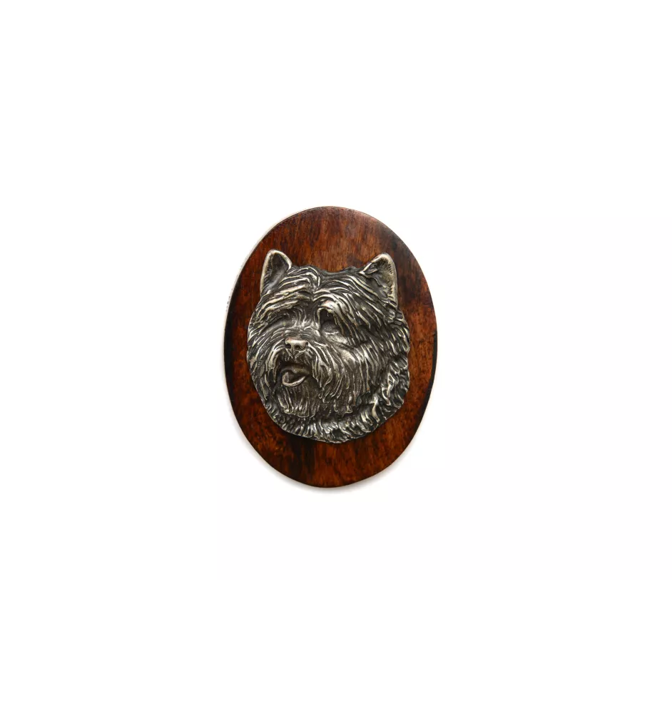 Cairn Terrier broszka clipring drewniany Art-Dog