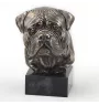 Bullmastiff - Hundestatue, Büste auf Steinsockel, Skulptur, Trophäe für Hundeausstellung der Marke Art-Dog