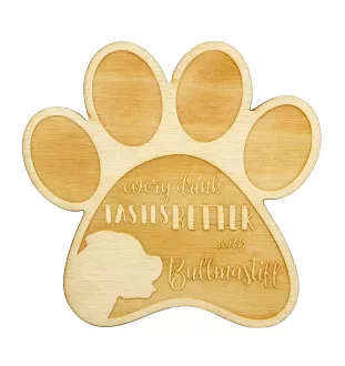 Bullmastiff - Sous-verre mug, sous-verre gravé avec chien, cadeau pour amoureux des chiens par la marque Art-Dog