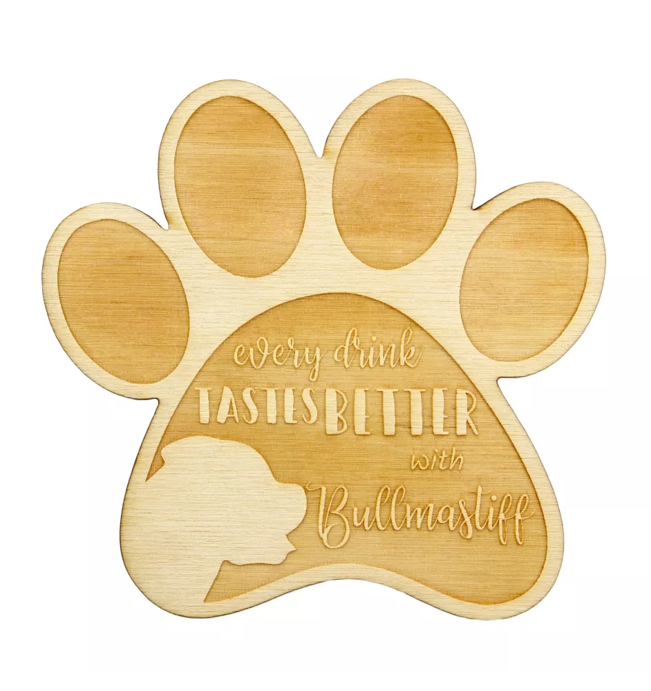 Bullmastiff - Sous-verre mug, sous-verre gravé avec chien, cadeau pour amoureux des chiens par la marque Art-Dog