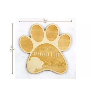 Bullmastiff - Mug coaster, engraved coaster with dog, gift for dog lover by Art-Dog brand