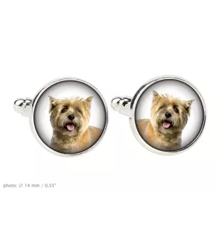 Cairn Terrier - Boutons de manchette et cravate avec votre photo, accessoire de costume, bijoux pour hommes de la marque Art-Dog.