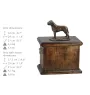 Bullmastiff eine Urne für die Asche des Hundes, eine Urne mit einer Statue, eine elegante Urne im klassischen Stil der Marke Art-Dog