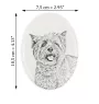 Cairn Terrier - commemorative plaque with a photo of a dog, tombstone with a print, personalized oval plaque from the Art-Dog brand