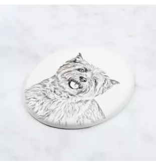 Cairn Terrier - une plaque commémorative avec une photo de chien, une plaque funéraire avec une impression, une plaque ovale personnalisée de la marque Art-Dog