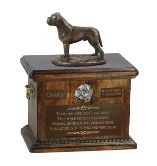 Bullmastiff - urne pour les cendres de chien, urne avec une statuette, urne personnalisée pour les cendres de chien de la marque Art-Dog
