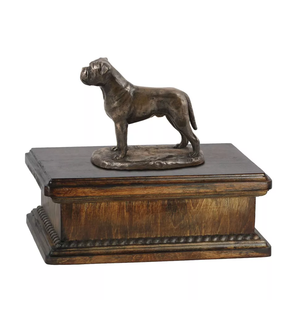 Bullmastiff - Hund Ascheurne, klassische Urne mit Statue, elegante Urne mit Hund von der Marke Art-Dog