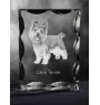 Cairn Terrier - crystal with a picture of a dog, glass statuette with a picture, unique frame with a picture from Art-Dog brand