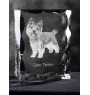 Cairn Terrier - Kristall mit einem Hundebild, Glasstatuette mit einem Bild, einzigartiger Bilderrahmen der Marke Art-Dog