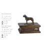 Bullmastiff - urn for dog ashes, personalized urn with a statue, wooden urn with a dog by Art-Dog brand