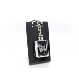 Cairn Terrier - Crystal key ring with dog photo, illuminated key ring, unique gift by Art-Dog brand