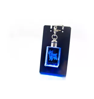 Cairn Terrier - Crystal key ring with dog photo, illuminated key ring, unique gift by Art-Dog brand