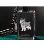 Cairn Terrier - Crystal key ring with dog photo, illuminated key ring, unique gift by Art-Dog brand