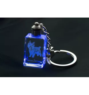 Cairn Terrier - Porte-clés en cristal avec photo de chien, porte-clés lumineux, cadeau unique de la marque Art-Dog