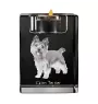 Cairn Terrier - Bougeoir avec photo de chien, porte bougie en cristal, cadeau personnalisé par la marque Art-Dog