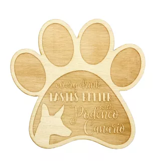 Kanarischer Podenco, Podenco Canario - Tasse Untersetzer, graviert Untersetzer mit Hund, Geschenk für Hundeliebhaber von Art-Dog Marke